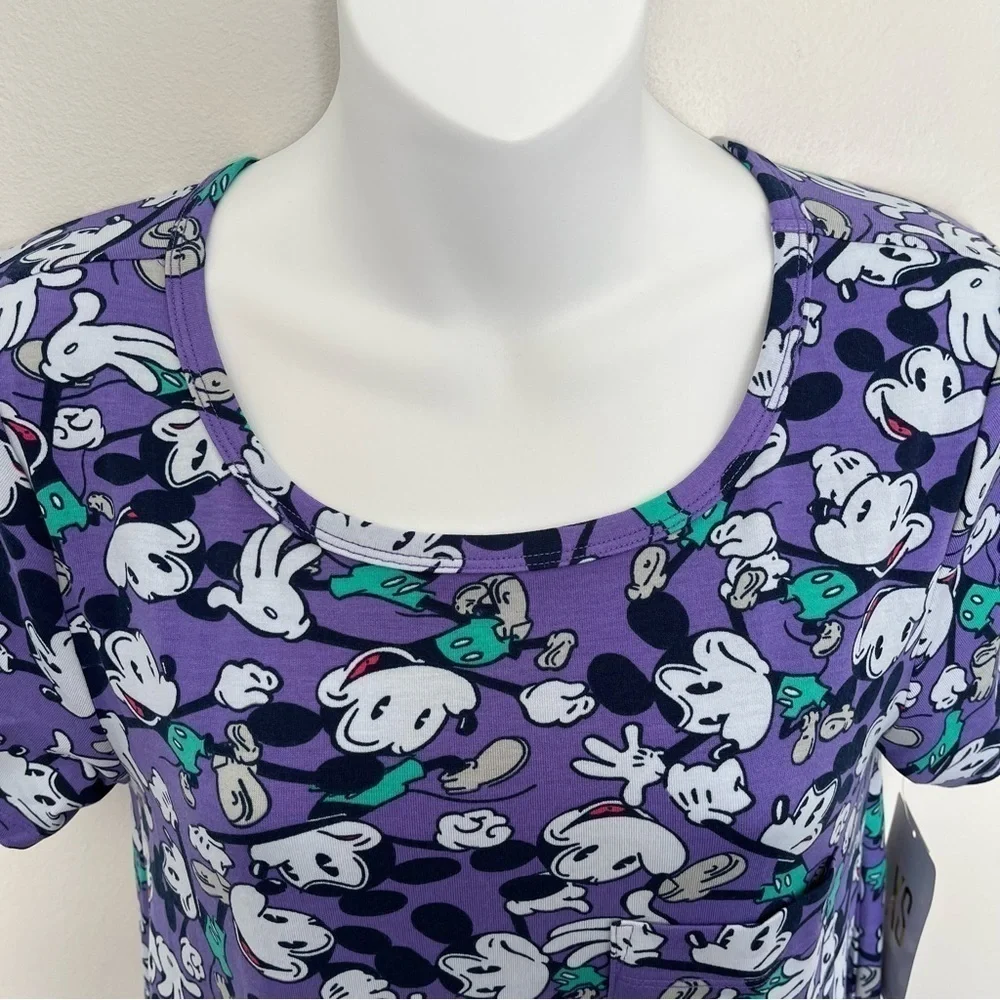 Lularoe Womens NEW Disney Mickey Mouse Dress Size XS Carly T-shirt Dress - Picture 3 of 9